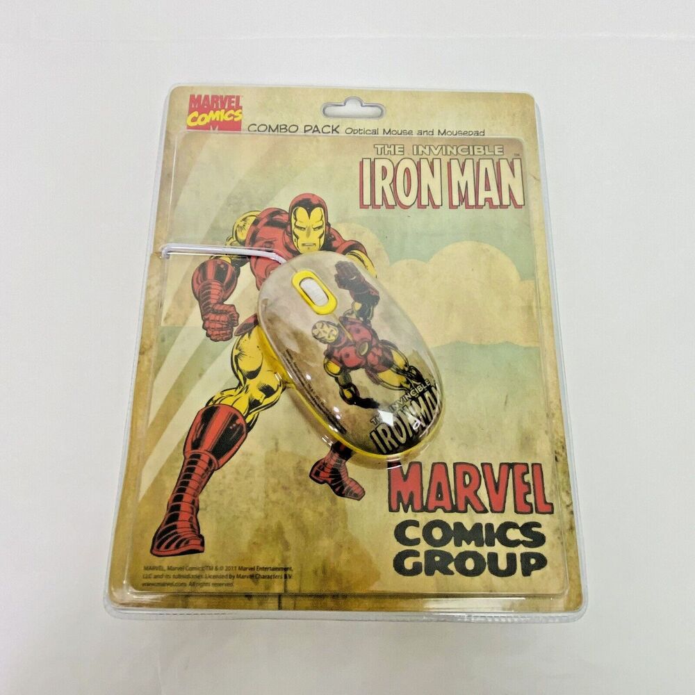 The Invincible Iron Man Computer Mouse & Mouse Pad 2011 Marvel Comics New Sealed